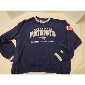Vtg 90s Lee Sport XL New England Patriots NFL Crewneck Sweatshirt Retro Blue